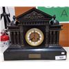 Image 1 : CIRCA 1918 SLATE MANTLE CLOCK WITH PRESENTATION PLAQUE HAS PEDULUM NO KEY