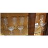 Image 1 : 11 PIECE SET OF ETCHED GILT CRYSTAL STEM WARE WITH THISTLE DESIGN