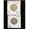 Image 1 : CANADA 1915 & 1936DOT SILVER 25 CENTS KEY DATE LOT!