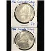 Image 1 : 1966 CANADA SILVER DOLLAR LOT OF 2 COINS!