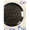 Image 1 : 1891 OBV#3 (SDLL) CANADA LARGE CENT! RARE VARIETY