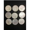 Image 2 : U.S.A NOVELTY REPLICA SILVER DOLLAR LOT OF 9 COINS.