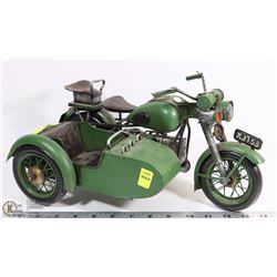 STEEL HARLEY WITH SIDE CAR