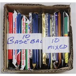 2 PACKS OF 10 UNOPENED PACKS FOR 1990S 1 BASEBALL