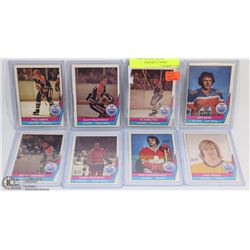 EIGHT 1970'S WHA OILERS ASSORTED HOCKEY CARDS