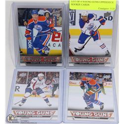 LOT OF 4 YOUNG GUNS UPPERDECK ROOKIE CARDS