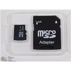 NEW 32GB MICRO SD CARD WITH ADAPTOR