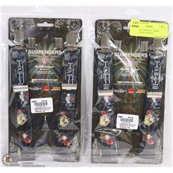 2 NEW "DEATHNOTE" ANIME SUSPENDERS, BUCKLE