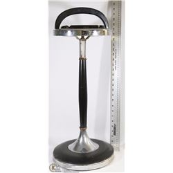 VINTAGE  ASH TRAY ON PEDESTAL WITH ORIGINAL GLASS