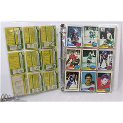 BINDER WITH ESTATE VINTAGE HOCKEY CARD