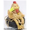 Image 1 : HANGING CHICKEN SITTING ON TIRE GARDEN