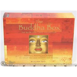BUDDHA READING CARDS AND BOOKS