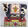 Image 1 : JIM SHORE COLLECTABLE PAINTED 19" DAIRY COW