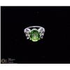 Image 1 : NEW ELEGANT LADY APPLE GREEN CZ RING