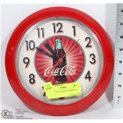 COCA COLA CLOCK 9" DIAMETER