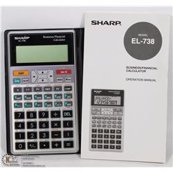 SHARP EL-738 BUSINESS/FINANCIAL CALCULATOR WITH