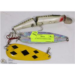 THREE VINTAGE FISHING LURES