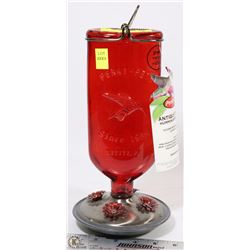 NEW PERKY PET ANTIQUE BOTTLE HUMMINGBIRD FEEDER