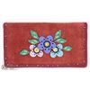 Image 1 : NATIVE BEADED LEATHER WOMENS WALLET