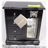 Image 1 : BLACK TABLE TOP JEWELRY CABINET