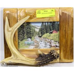 RIVER'S EDGE RUSTIC WOOD & ANTLER