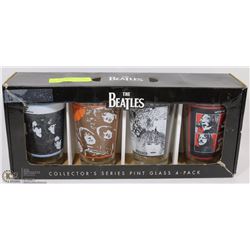 COLLECTOR SET OF 4 BEATLES PINT BEER GLASSES