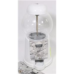 M&M WHITE METAL AND GLASS GUM MACHINE