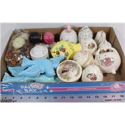 FLAT OF POTPOURRI HOLDERS AND CINNAMON SPICE