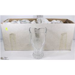 5 CRYSTAL ETCHED VASES