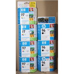 FLAT OF HP PRINTER CARTRIDGES #96 & #97