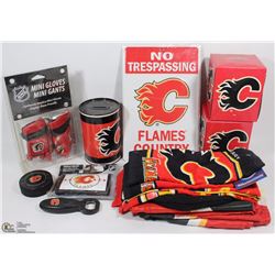 CALGARY FLAMES COLLECTORS BOX INCL. METAL PLATE,