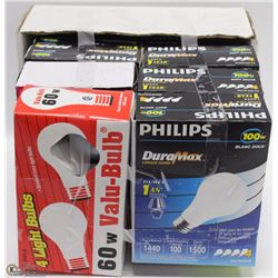 LOT OF 40 LIGHT BULBS SOME 100W & SOME ARE 60W