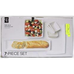 7 PIECE HIGH GLOSS SERVING SET