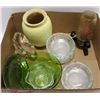 Image 1 : BOX OF VINTAGE GLASSWARE