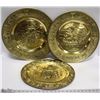 Image 1 : BOX OF 3 VINTAGE BRASS WALL HANGINGS