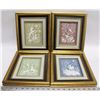 Image 1 : SET OF 4 "WEDGEWOOD" WALL FRAMED PICTURES 9.5X11