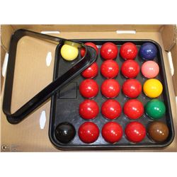 FULL SET SNOOKER POOL BILLIARD BALLS