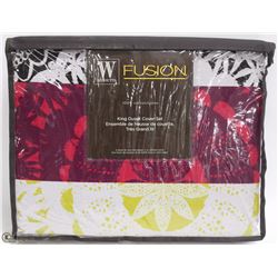 WAMSUTTA FUSION 100% COTTON KING DUVET COVER SET