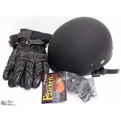 BOX W/NEW SKID LID MOTORCYCLE HELMET