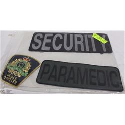 LOT OF 3 PATCHES INCL PEACE OFFICER PATCH