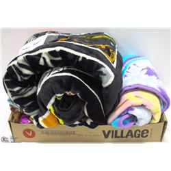 THREE THROW BLANKETS SIZE UNKNOWN
