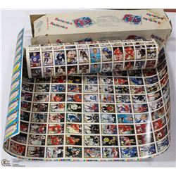 1991-92 OPEECHEE HOCKEY CARD SET- 4 UNCUT SHEETS