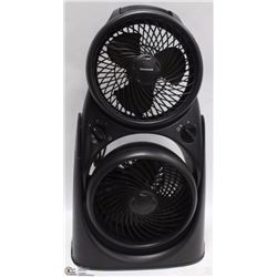 BLACK HONEYWELL DUAL FAN W/DUAL