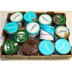 LOT OF ASSORTED TOBACCO CANS
