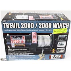 CHAMPION 2000LB WINCH WITH REMOTE FACTORY SEALED