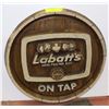 Image 1 : VINTAGE WOOD LABATTS PILSNER BEER ON TAP SIGN