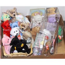 FLAT OF BEANIE BABIES 3 IN CASES