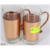 Image 1 : 2 COPPER HANDLE STEINS