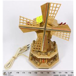 VINTAGE HANDCRAFTED MUSICAL WINDMILL LAMP
