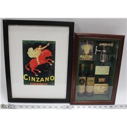 SET OF 2 VINTAGE PICTURES MARTINI